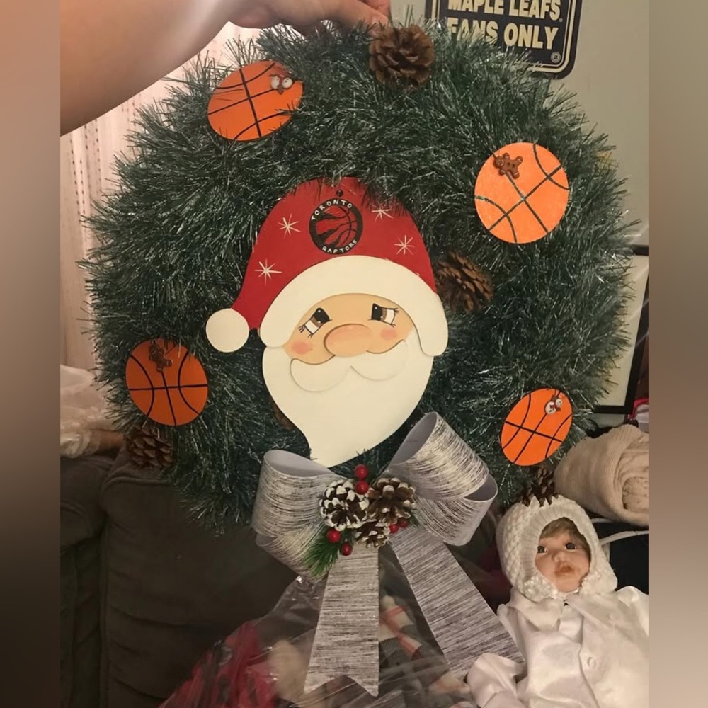 COPY- R A P T O R S Christmas wreath
